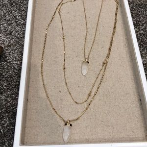 Stella and Dot layered crystal necklace